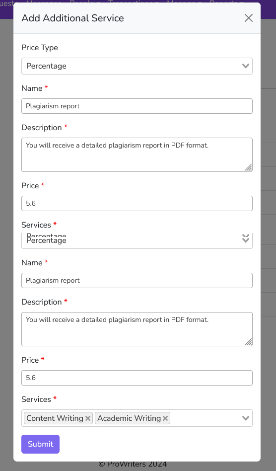 Prowriters Add Subject